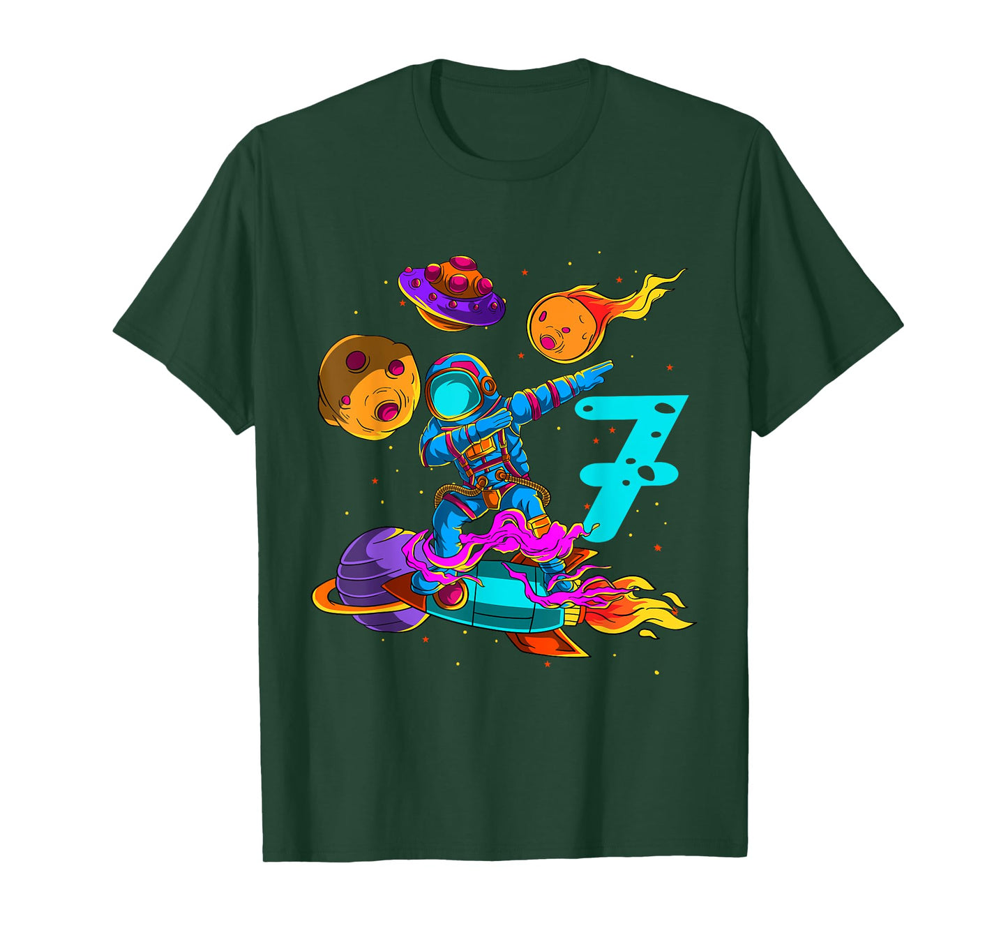 7 years Birthday Boy Astronaut 7th Birthday Boys Astronaut T-Shirt
