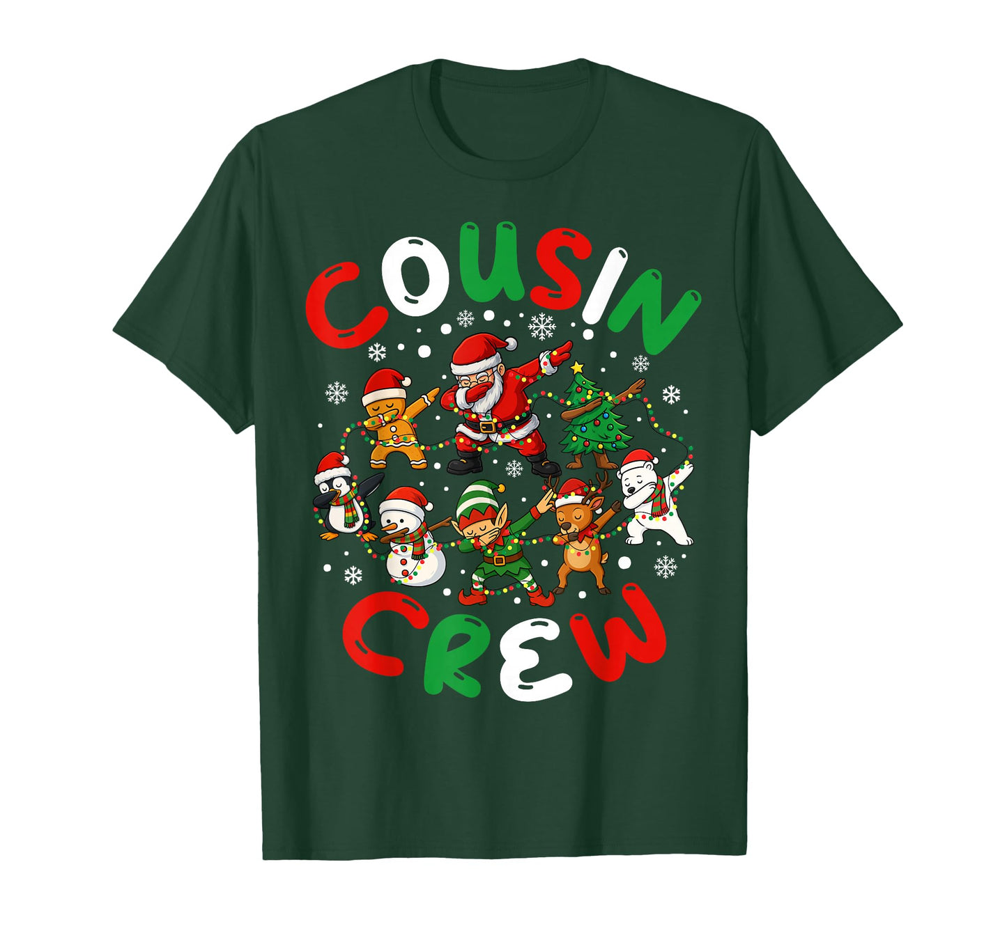 Christmas Cousin Crew 2025 Matching Dabbing Family Pajamas T-Shirt