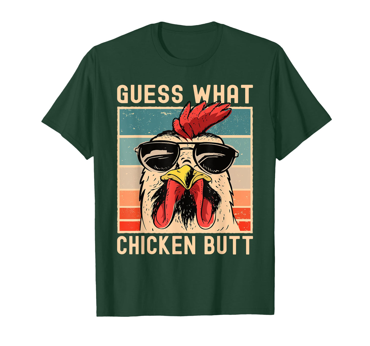 Chicken Meme Design | Guess What Chicken Butt T-Shirt Small