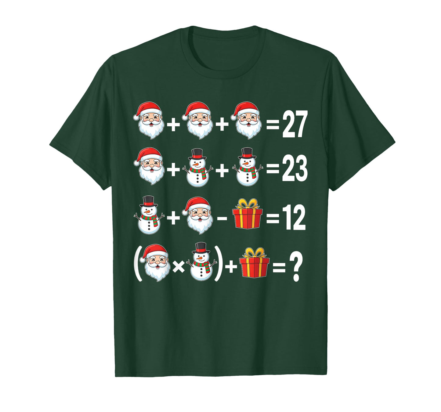 67 Math Teacher Christmas Meme Six Seven Quiz Equation Xmas T-Shirt