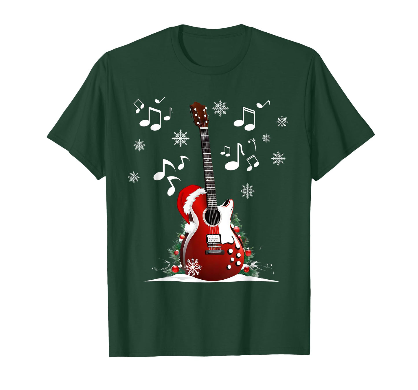 Cool Guitar Christmas Guitar Lovers Christmas T-Shirt