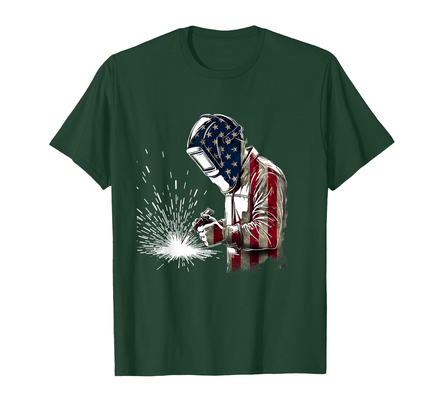 Patriotic Welder US Flag - Weld Welding Ironworker T-Shirt