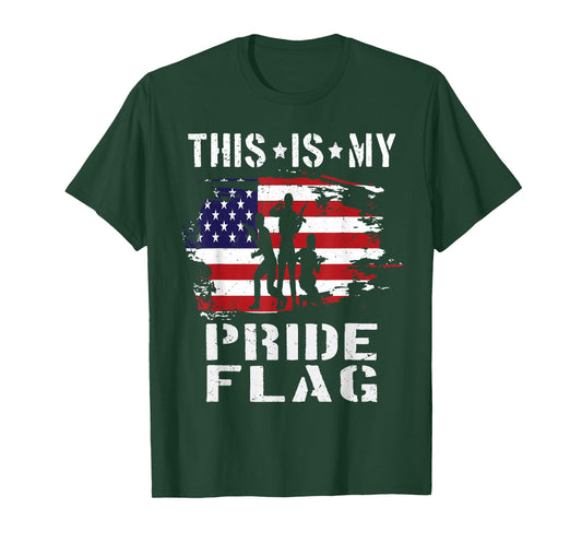 This is my pride flag Usa American 4th of July Patriotic T-Shirt