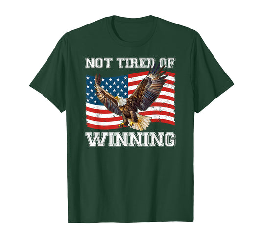 American Flag Bald Eagle Not Tired Of Winning USA Patriotic T-Shirt