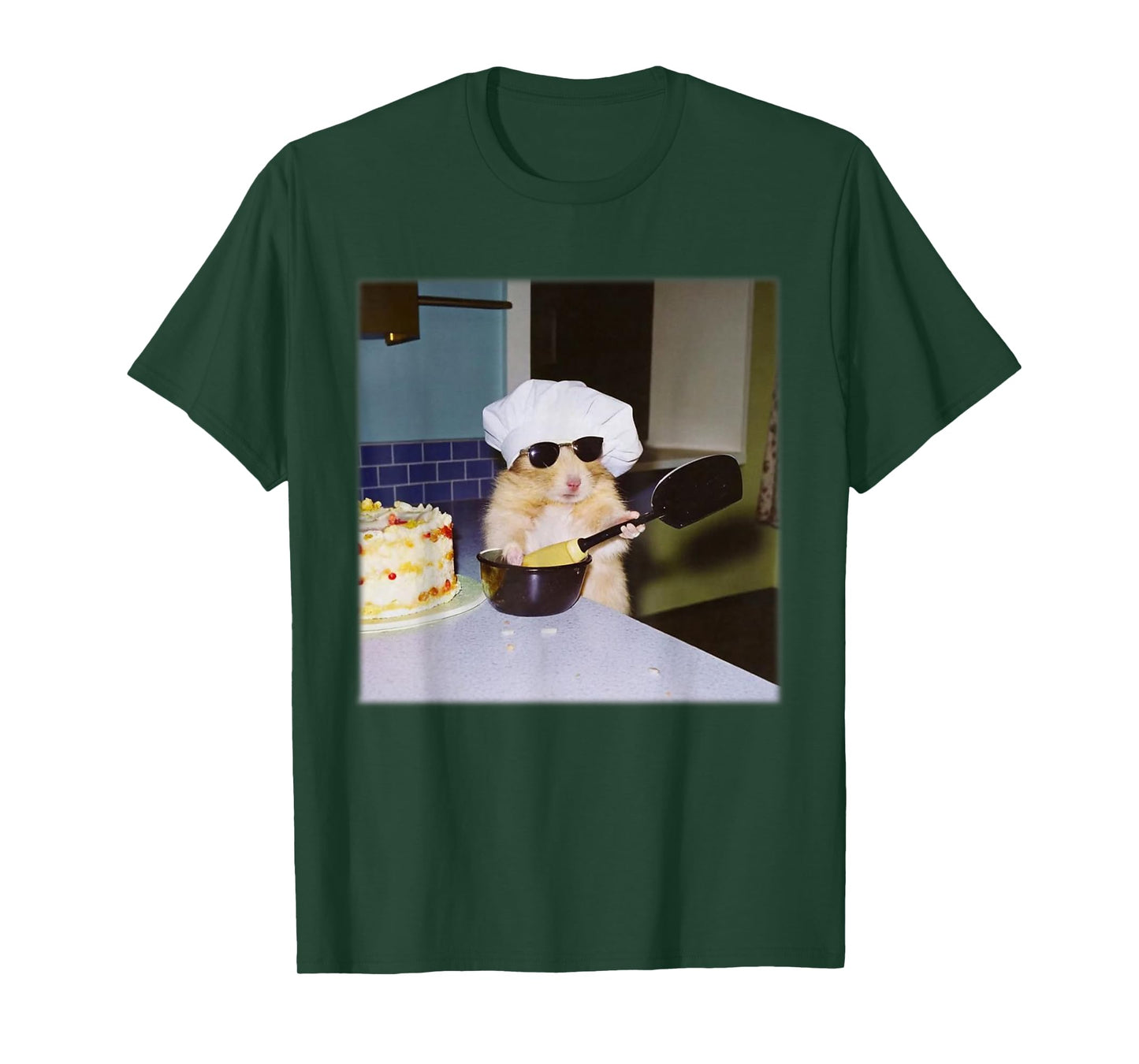 Cool Chef Hamster Baking Funny Rat Animal Cooking Meme T-Shirt