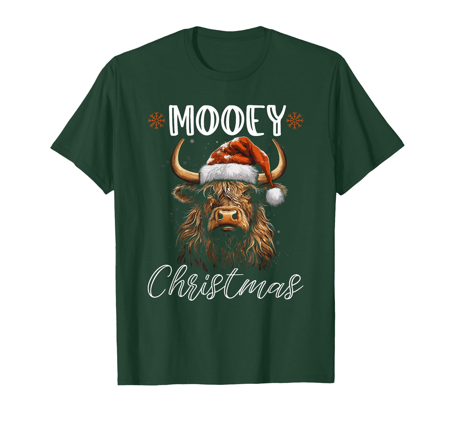 Christmas Highland Cow, Mooey Christmas Western Girl Country T-Shirt
