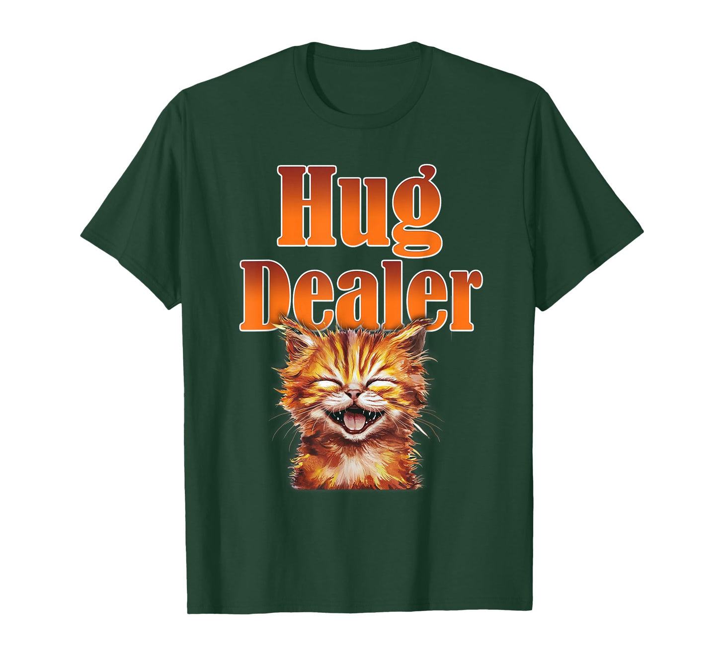 Adorable Kitten with Huge Smile Hug Dealer for Cat Lovers T-Shirt