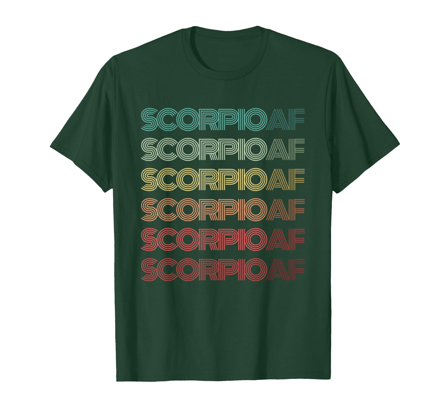 Retro SCORPIO AF Scorpion Zodiac Birthday Sign Astrology T-Shirt