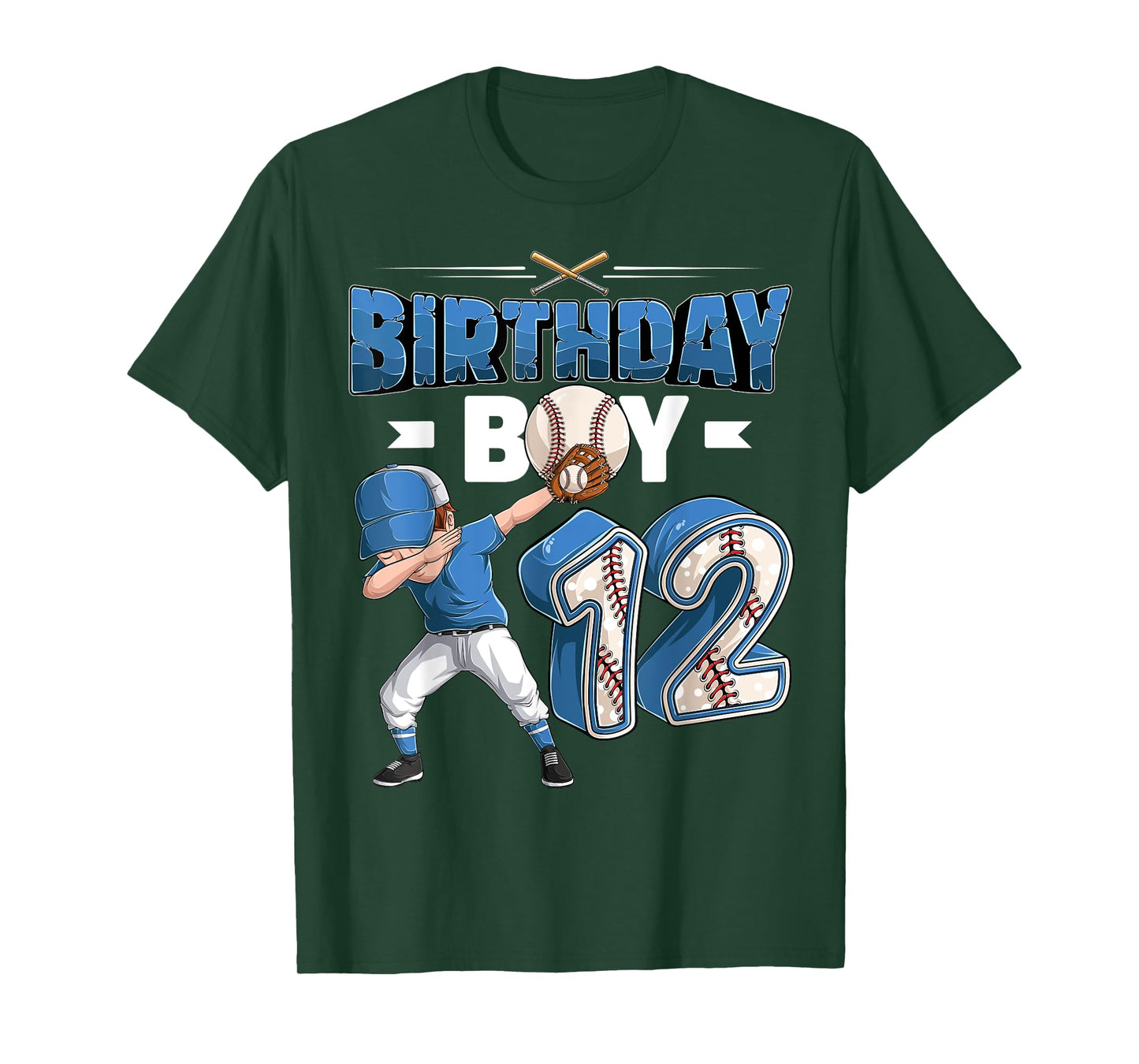 dabbing boy 12 year old Baseball Player 12th birthday party T-Shirt