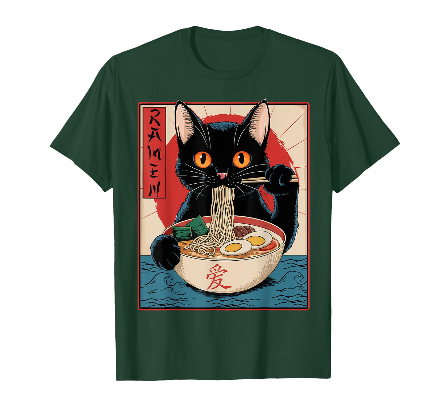 Funny Cat Eating Ramen T-Shirt