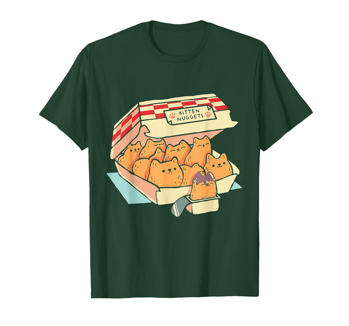 Kitten Nuggets Funny Cat Cake Box T-Shirt for Men Women