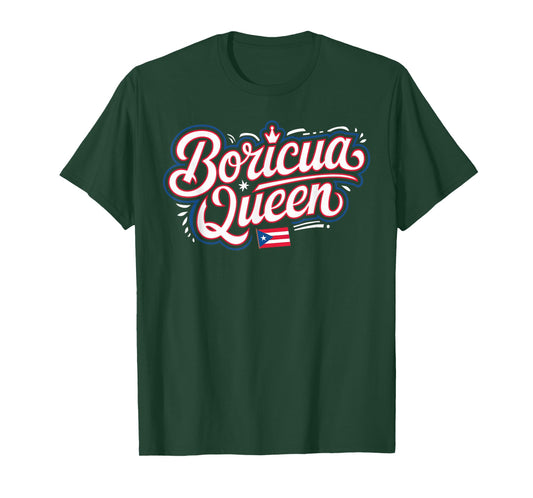 Boriqua Queen Puerto Rican Patriotic Pride Puerto Rico T-Shirt