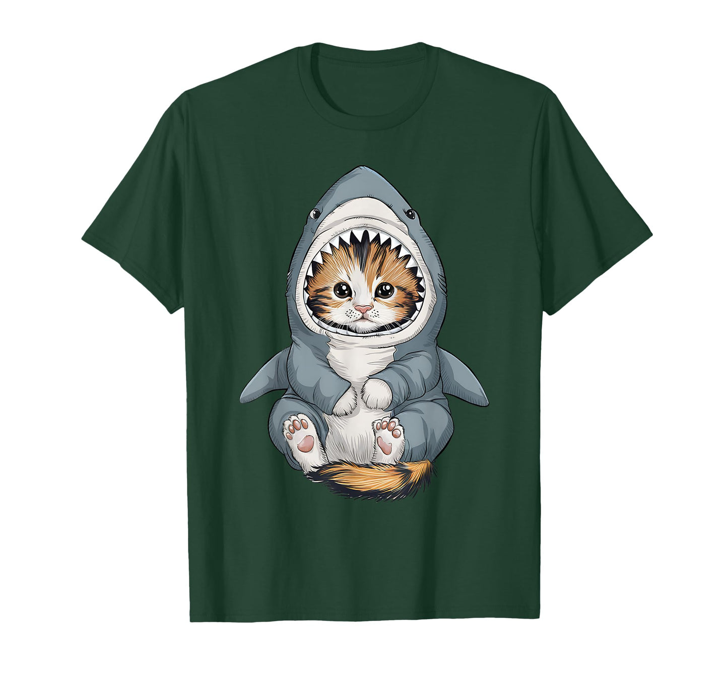 Cute Kitten in a Shark Costume Kitty My Cat is a Shark T-Shirt
