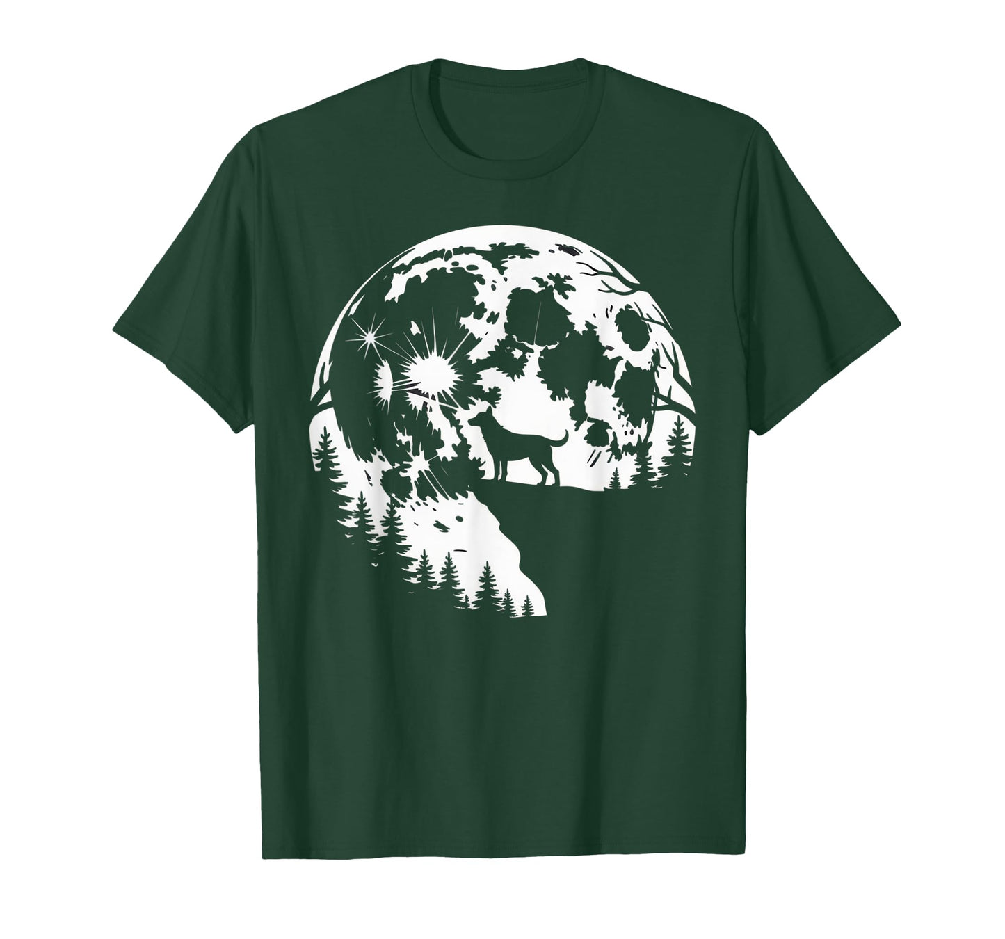 Wolf Silhouette Nature Scene for Outdoor Adventurers T-Shirt