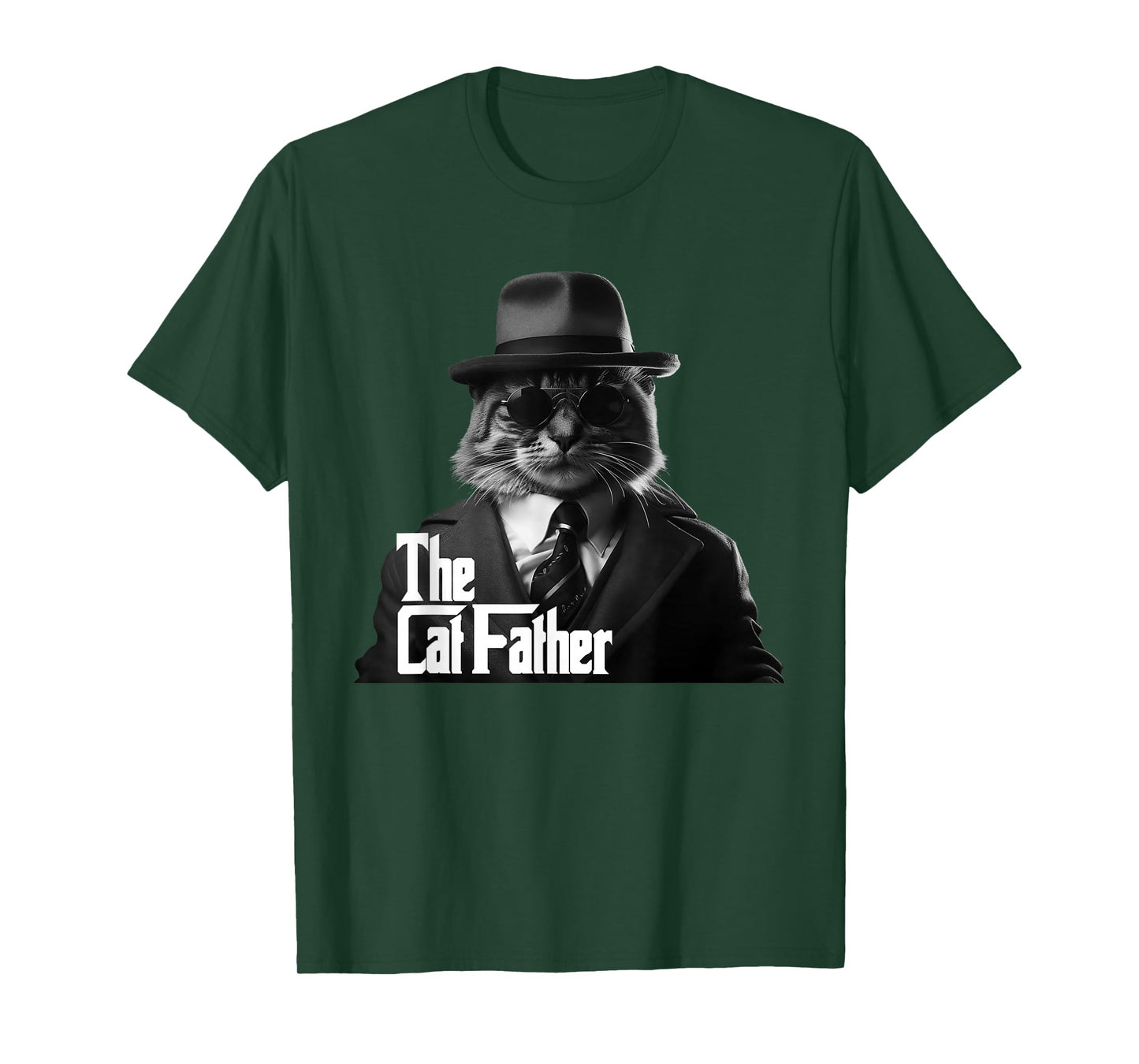 The Catfather Fathersday Best Birthday Cat Dad Funny Gift T-Shirt