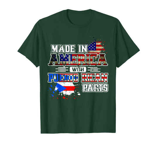 Made in America with Puerto Rican Parts T-Shirt T-Shirt