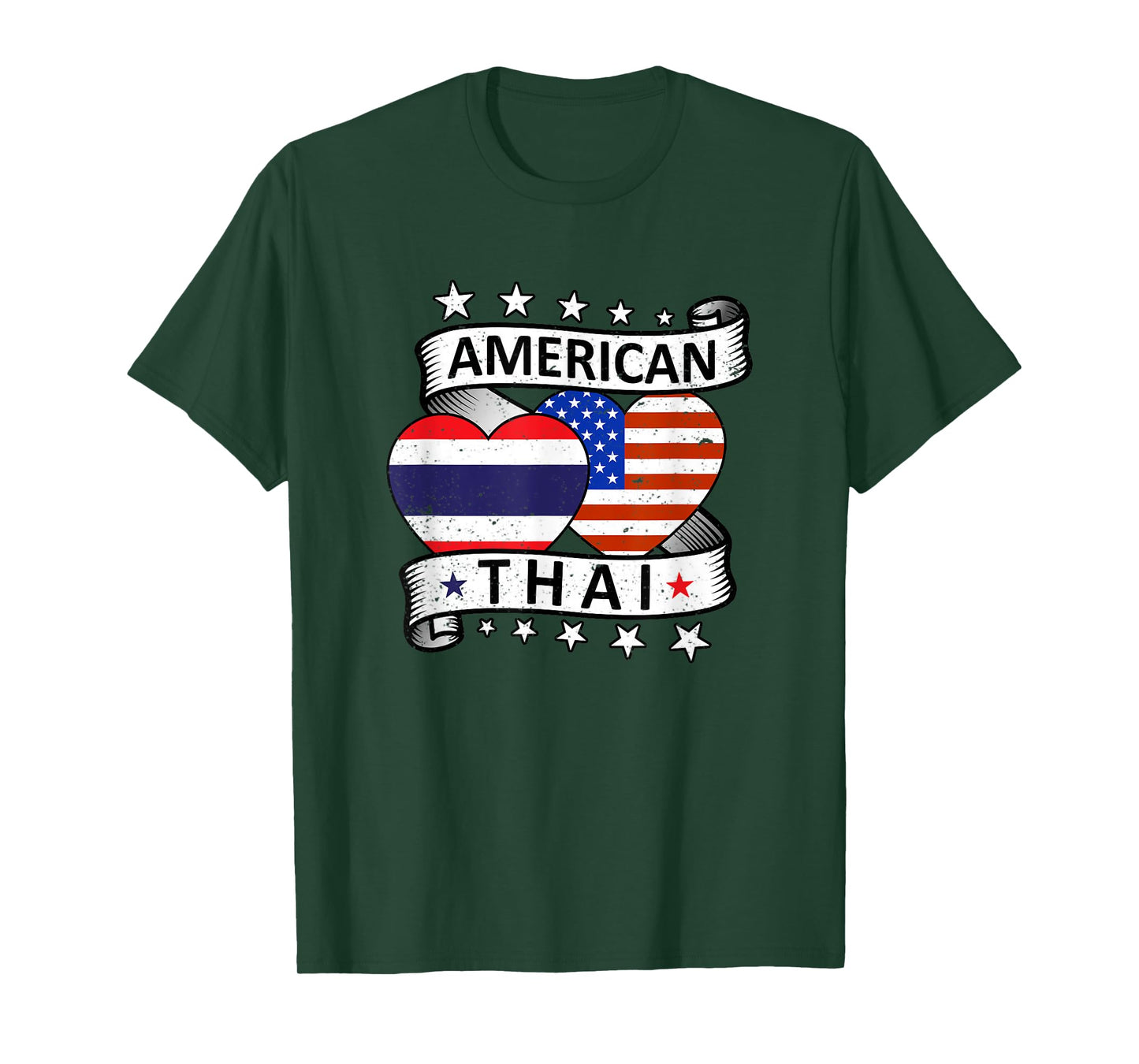 Thai American Flag American And Thai Thailand Pride T-Shirt