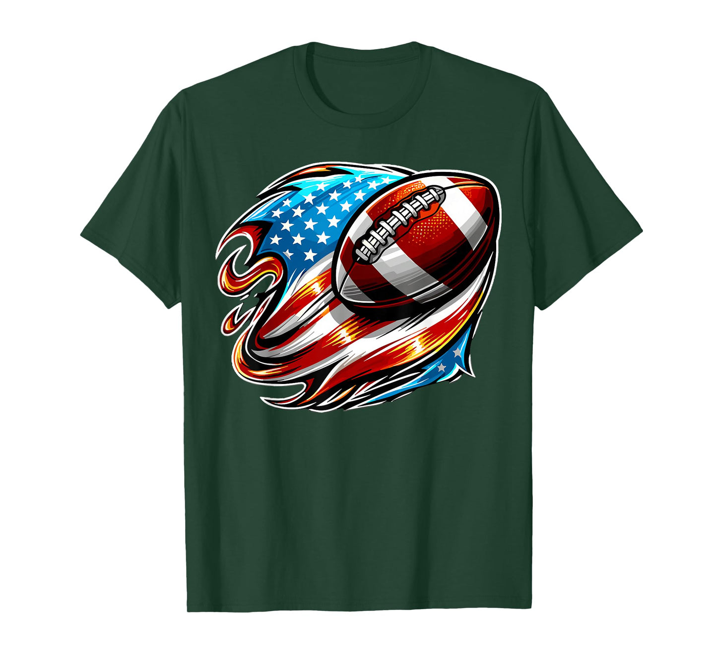 American Football USA Flag Patriotic T-Shirt