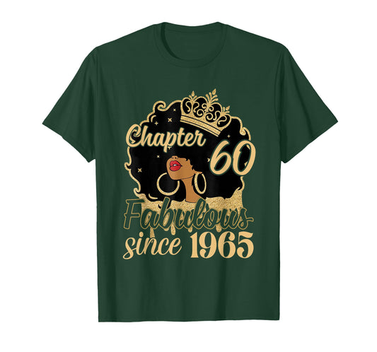 Chapter 60 Fabulous Since 1965 60th Birthday for Girls Women T-Shirt