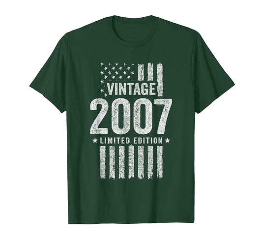 2007 Birthday - Born in 2007 - Limited Edition Vintage 2007 T-Shirt