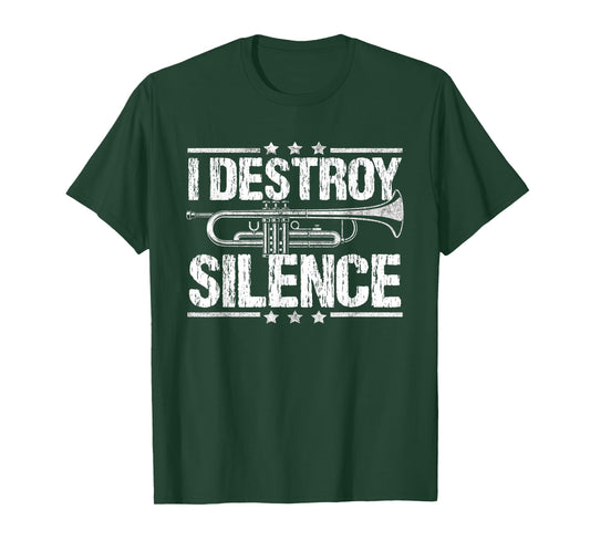 Ich zerstöre die Stille Trumpet Jazz Marching Band T-Shirt