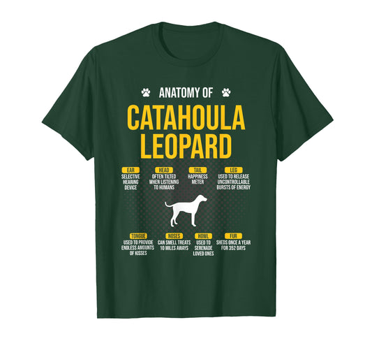 Anatomy Of Catahoula Leopard Dog Lover T-Shirt