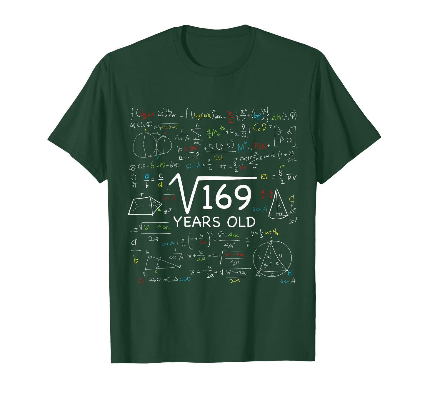 13th Math Birthday 13 Year Old Gift Square Root Of 169 Bday T-Shirt