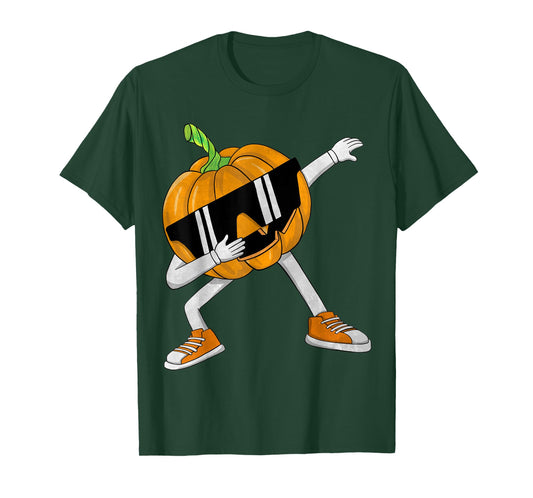 Dabbing Jack O Lantern Halloween Funny Boys Girls Kids Dab T-Shirt
