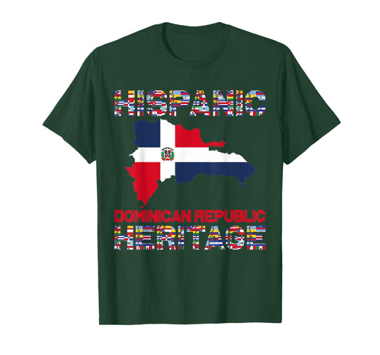 National Hispanic Heritage Month Dominican Republic Flag T-Shirt