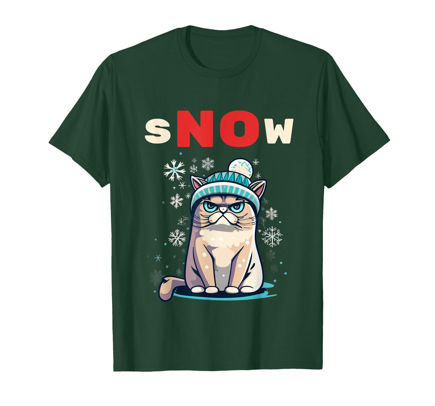 Snow Hater I Don't Do Winter Always Freezing Cat Hate Cold T-Shirt