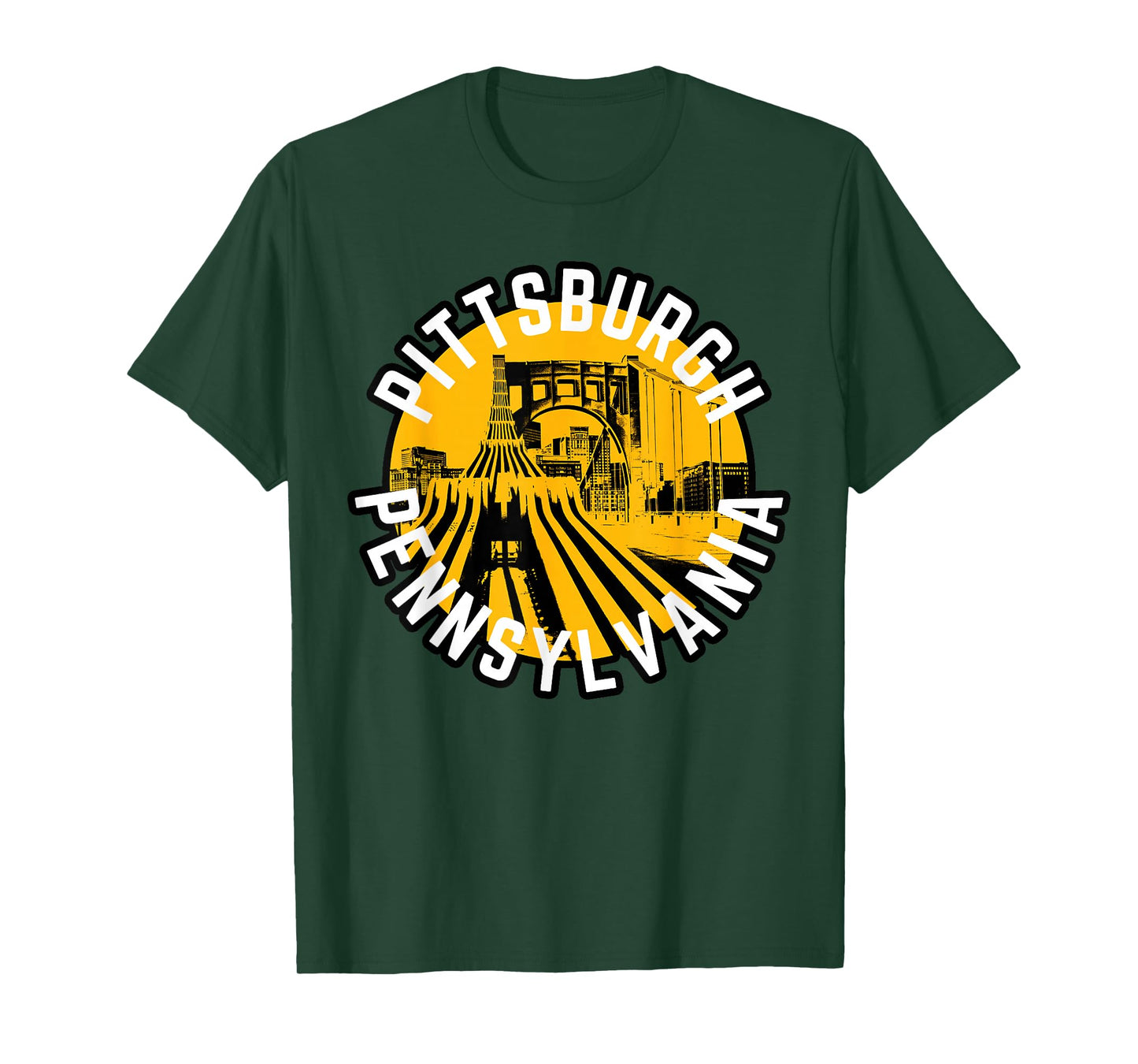 Pittsburgh Pennsylvania Steel City Skyline Bridge 412 Home T-Shirt