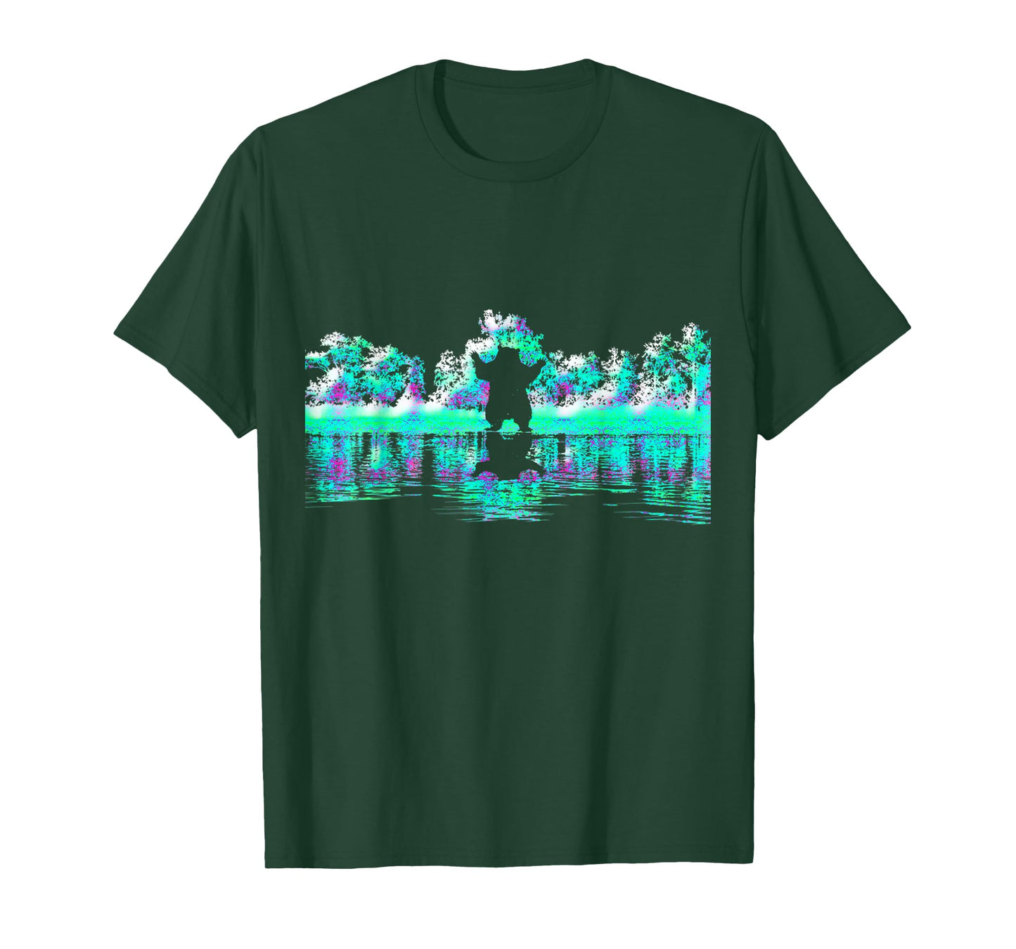 Trees Reflection Wildlife Nature Animal Bear Outdoor Forest T-Shirt