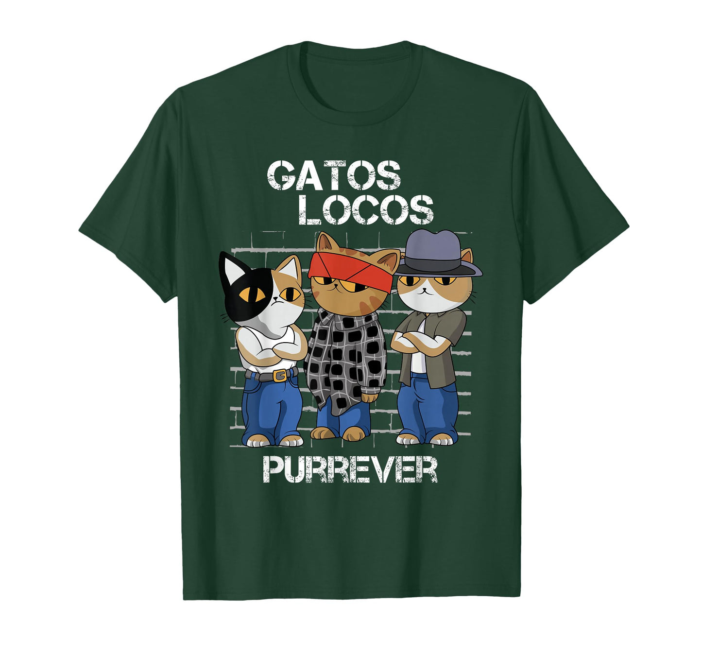 Funny Cat Blood in blood out Vatos Locos Forever T-Shirt