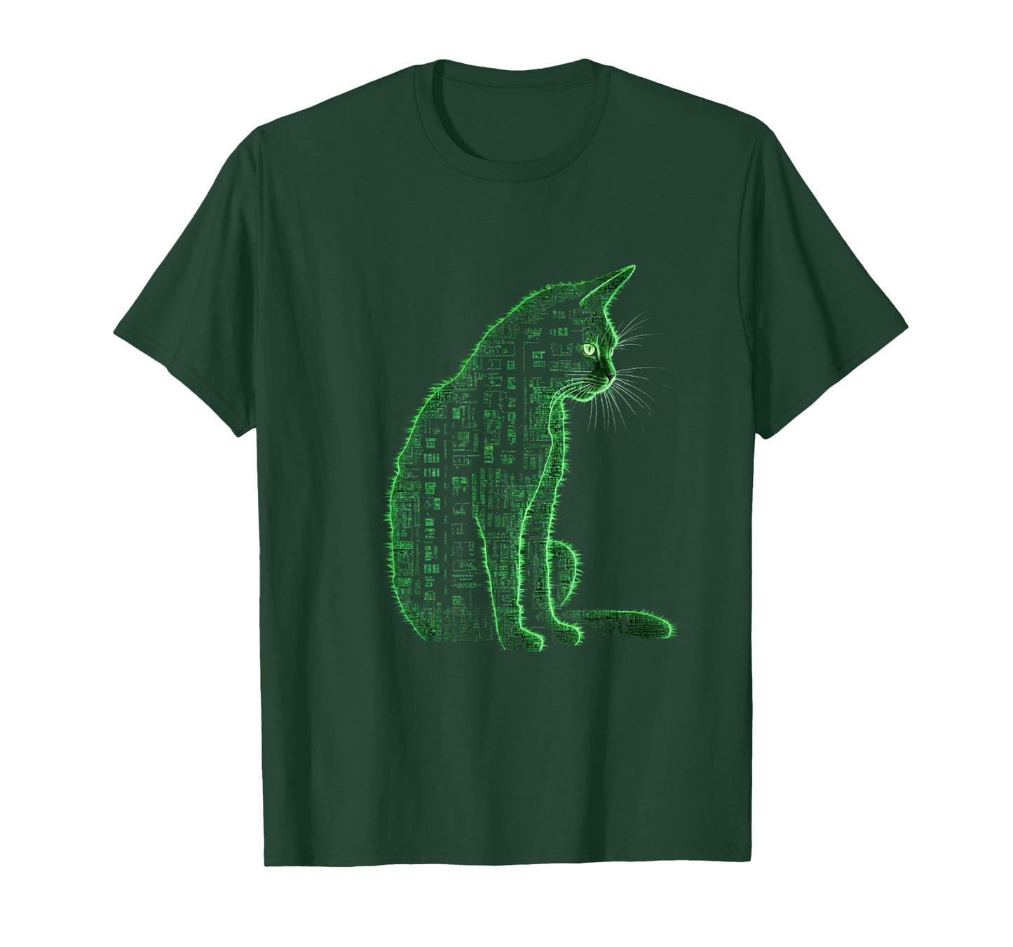 Matrix Cat Art T-Shirt
