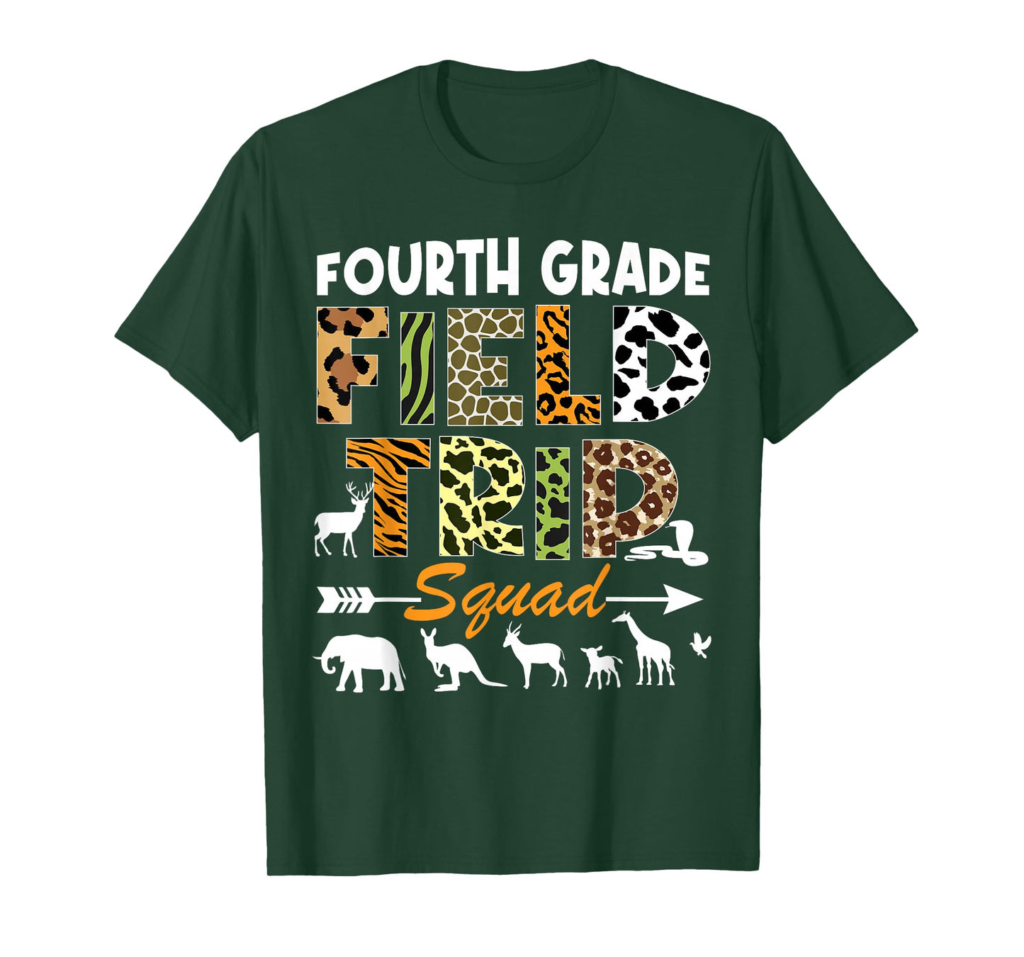 4th Grade Zoo Field Trip Squad Teacher Student Matching T-Shirt