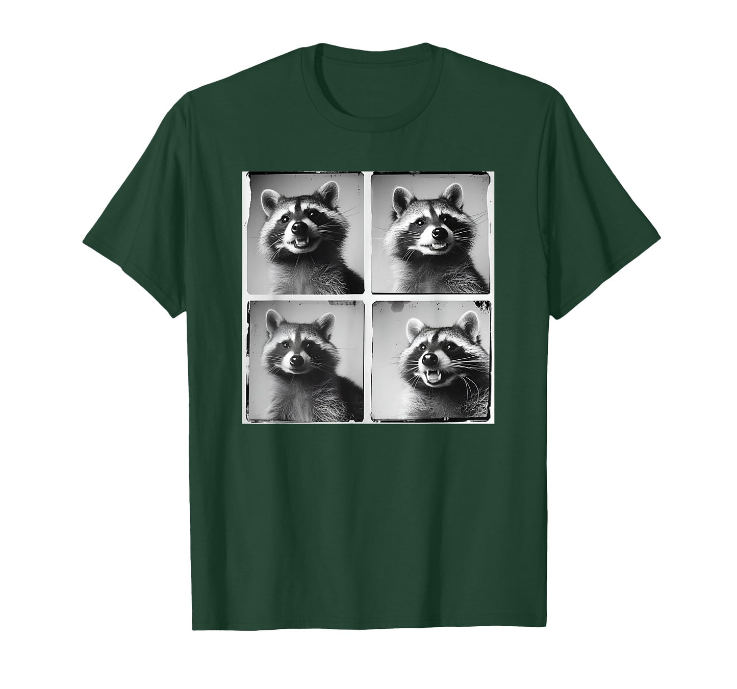 Funny Raccoon Face Portrait Retro Raccoons Weird Animal T-Shirt