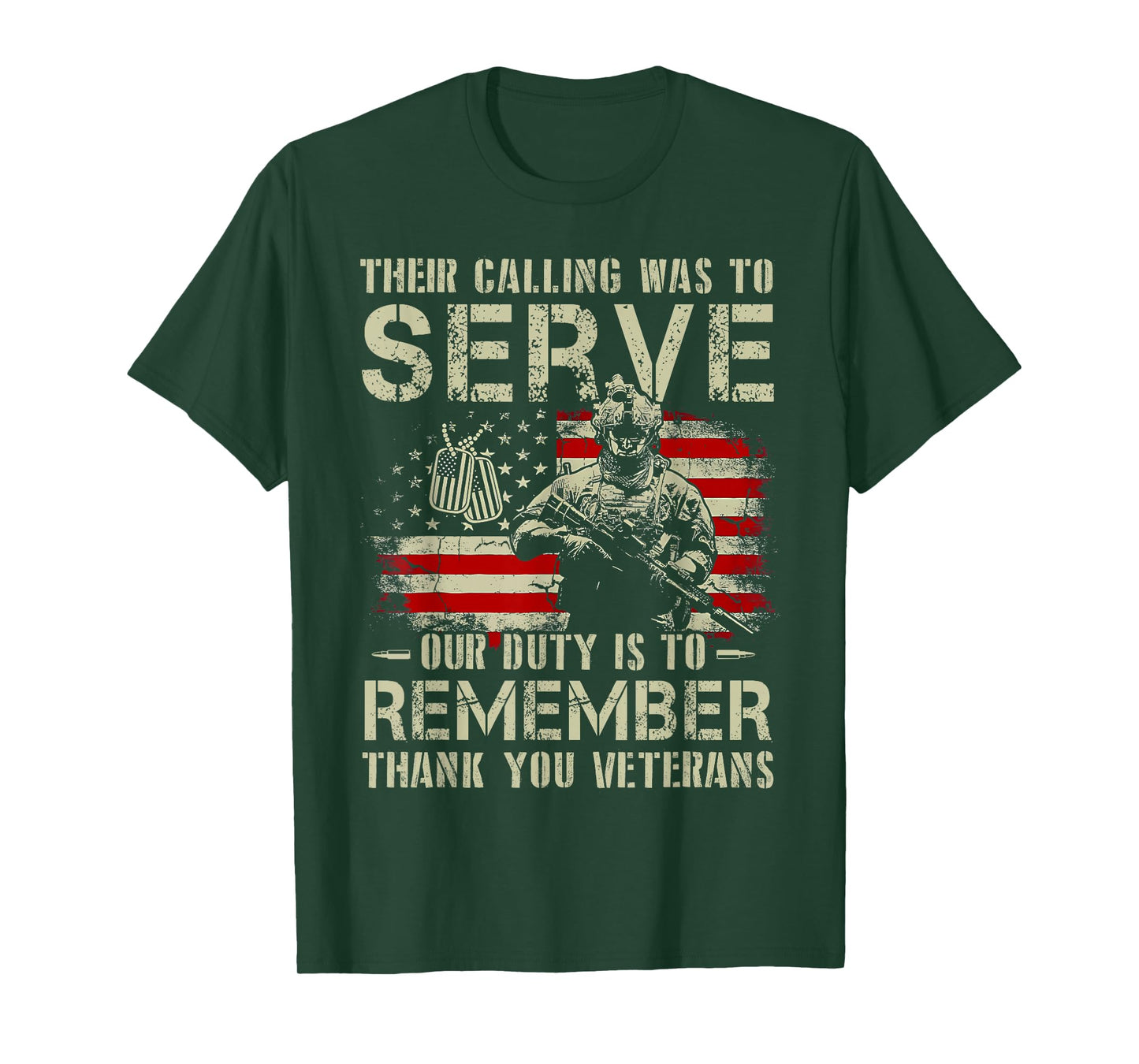 Patriotic American Flag Thank You Veterans Men Women Kids T-Shirt