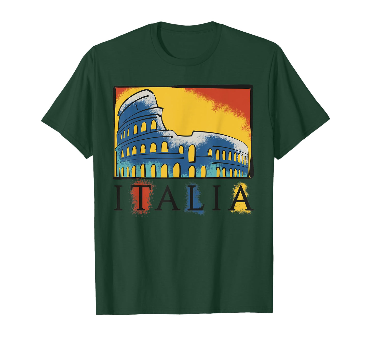 Italia Paint Splatter - Rome Colosseum, Italy Souvenir T-Shirt
