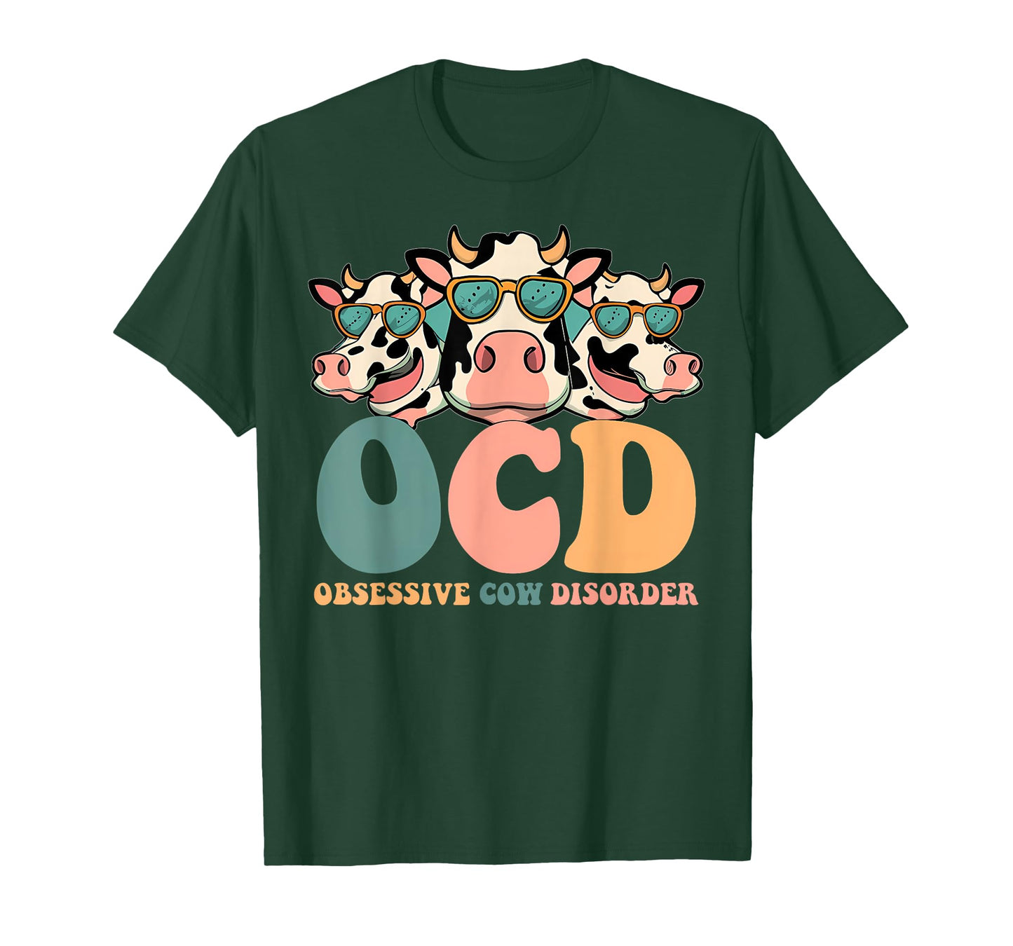 Cute OCD Obsessive Cow Disorder Funny Farmer Animal Cows T-Shirt