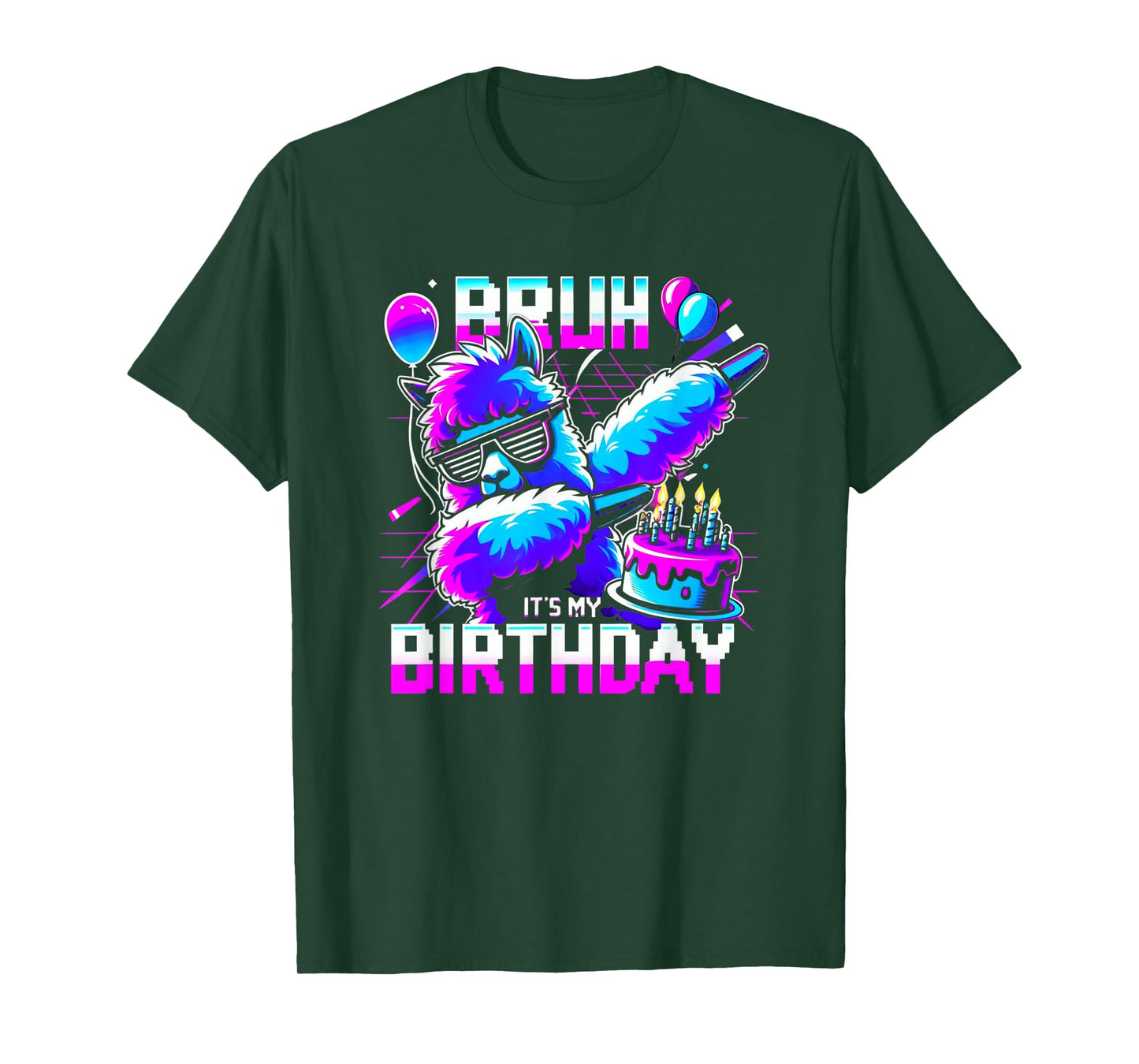 Bruh Its My Birthday Llama Pinata Boy Girl Family Party Bday T-Shirt