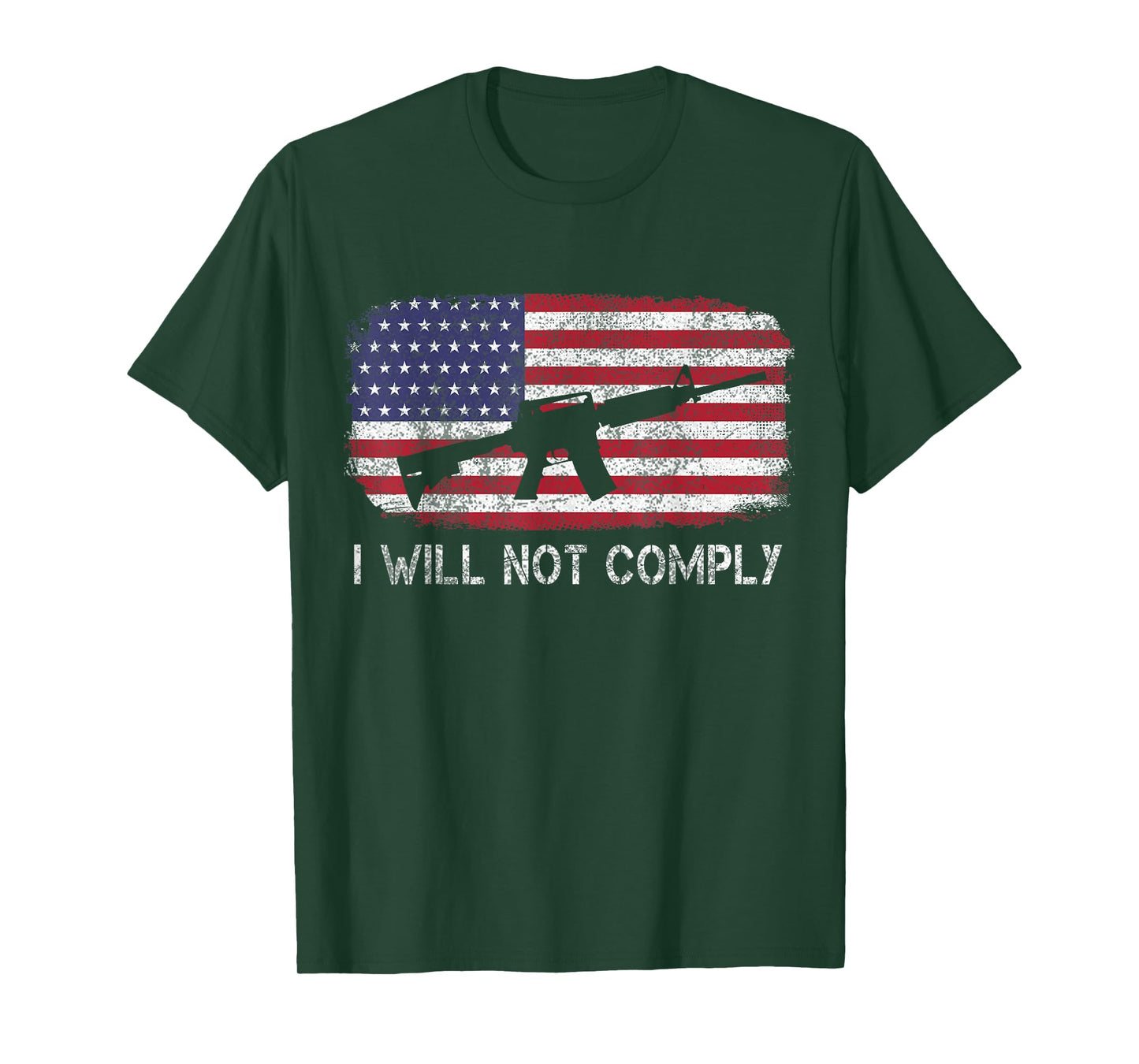 I Will Not Comply Shirt Fun American flag T-Shirt