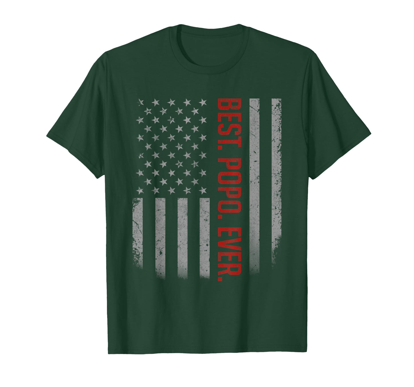 Best Popo Ever US American Flag Shirt Gifts For Father's Day T-Shirt for Men