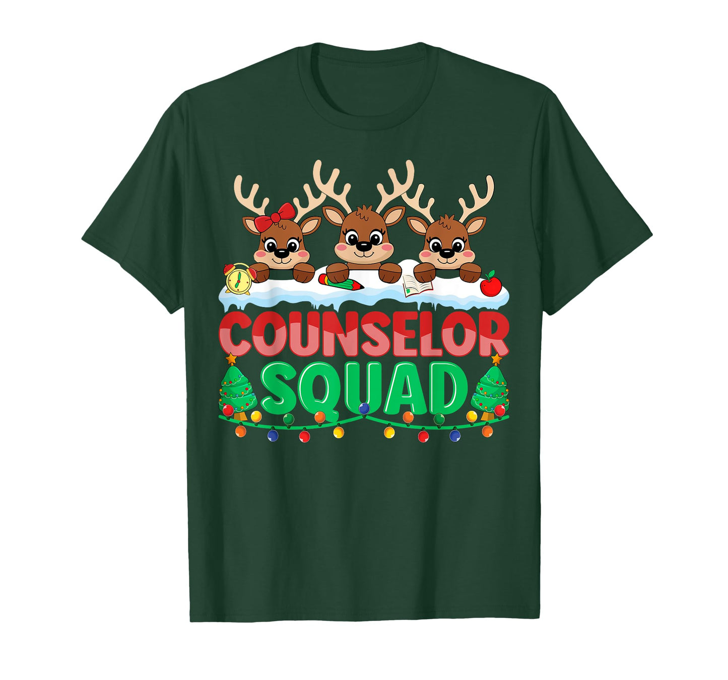 Counselor Squad Reindeer Xmas School Counselor Christmas T-Shirt