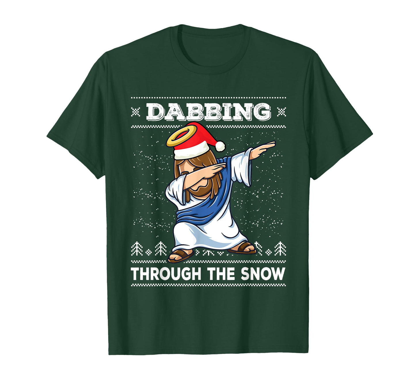 Dabbing Jesus Christ T-Shirt Ugly Christmas Sweater Dab Tee T-Shirt