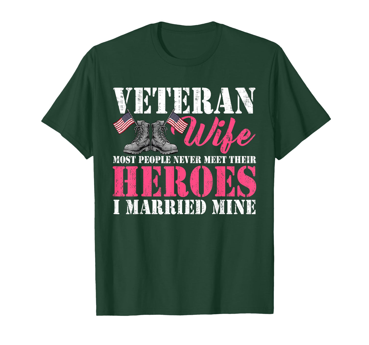 Veteran Wife Married Mine Proud Military Husband Veteran Day T-Shirt