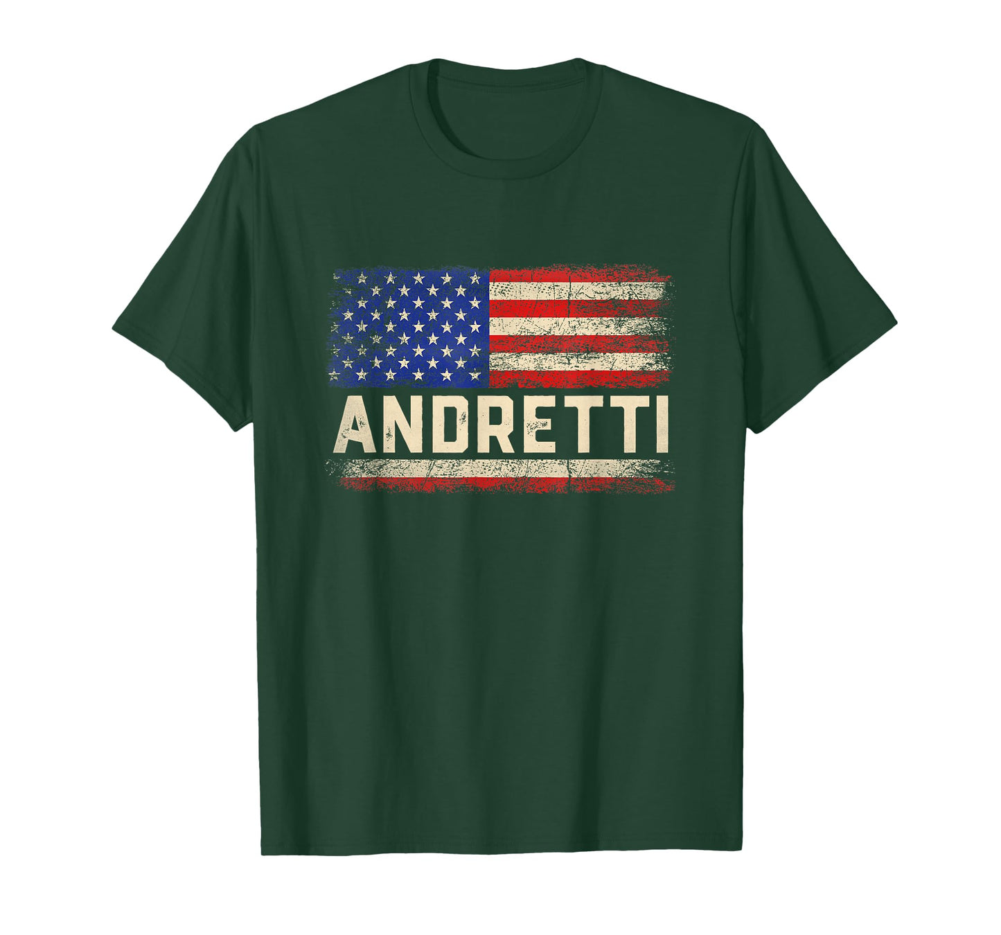 ANDRETTI Last Name Shirt ANDRETTI Name American Flag T-Shirt