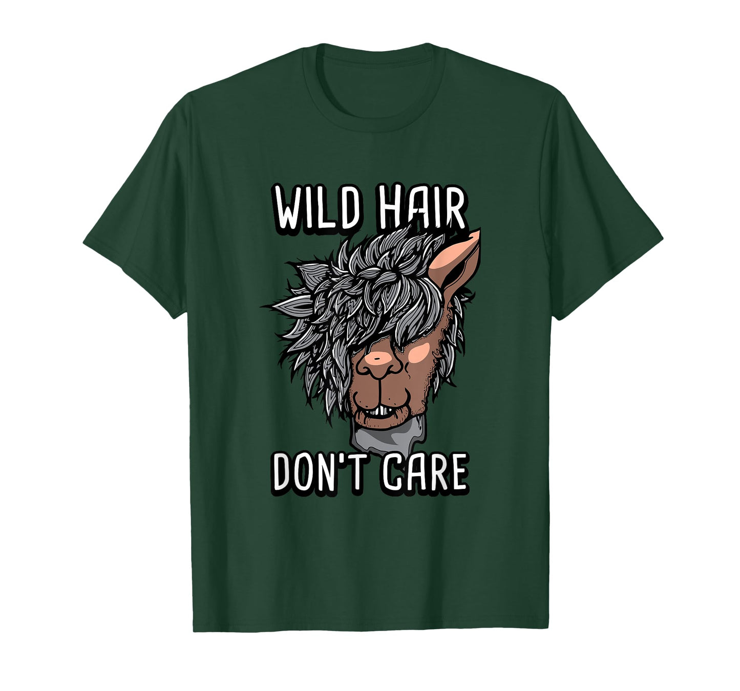 Alpaca Wild Hair Don't Care Funny Llama Lover Gift T-Shirt