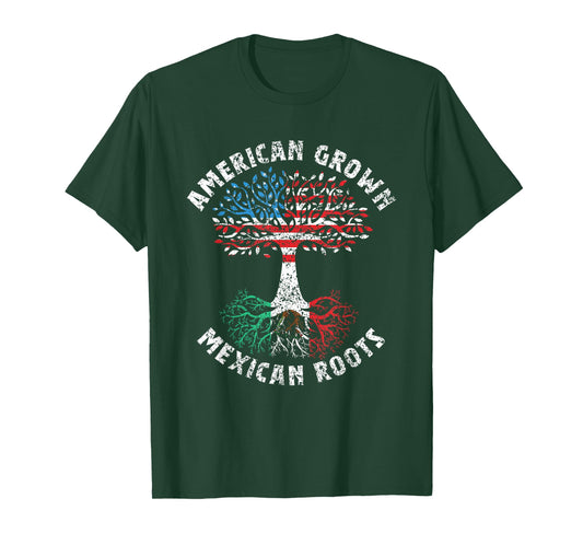 American Grown Mexican Roots Mexico Country Lover Proud Us T-Shirt