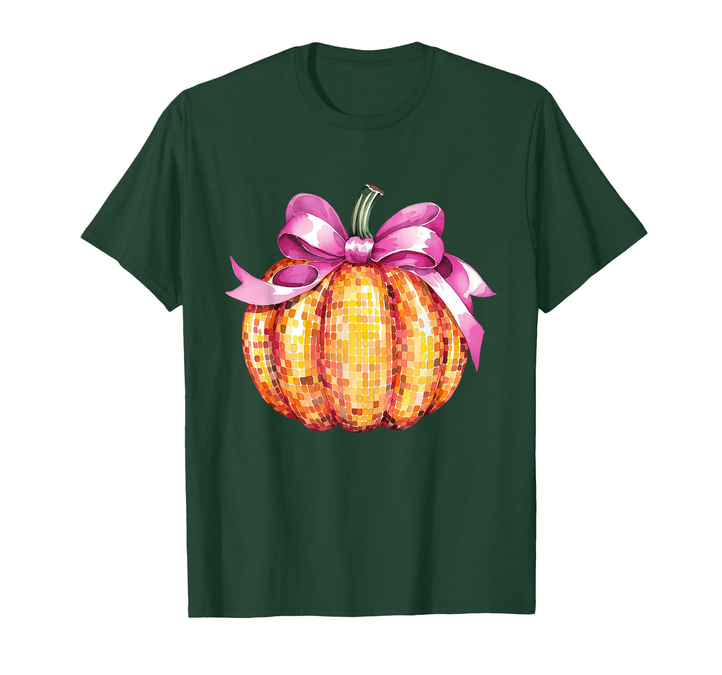 Coquette Pumpkin Pink Bow Fall Y'All Thanksgiving Women Girl T-Shirt