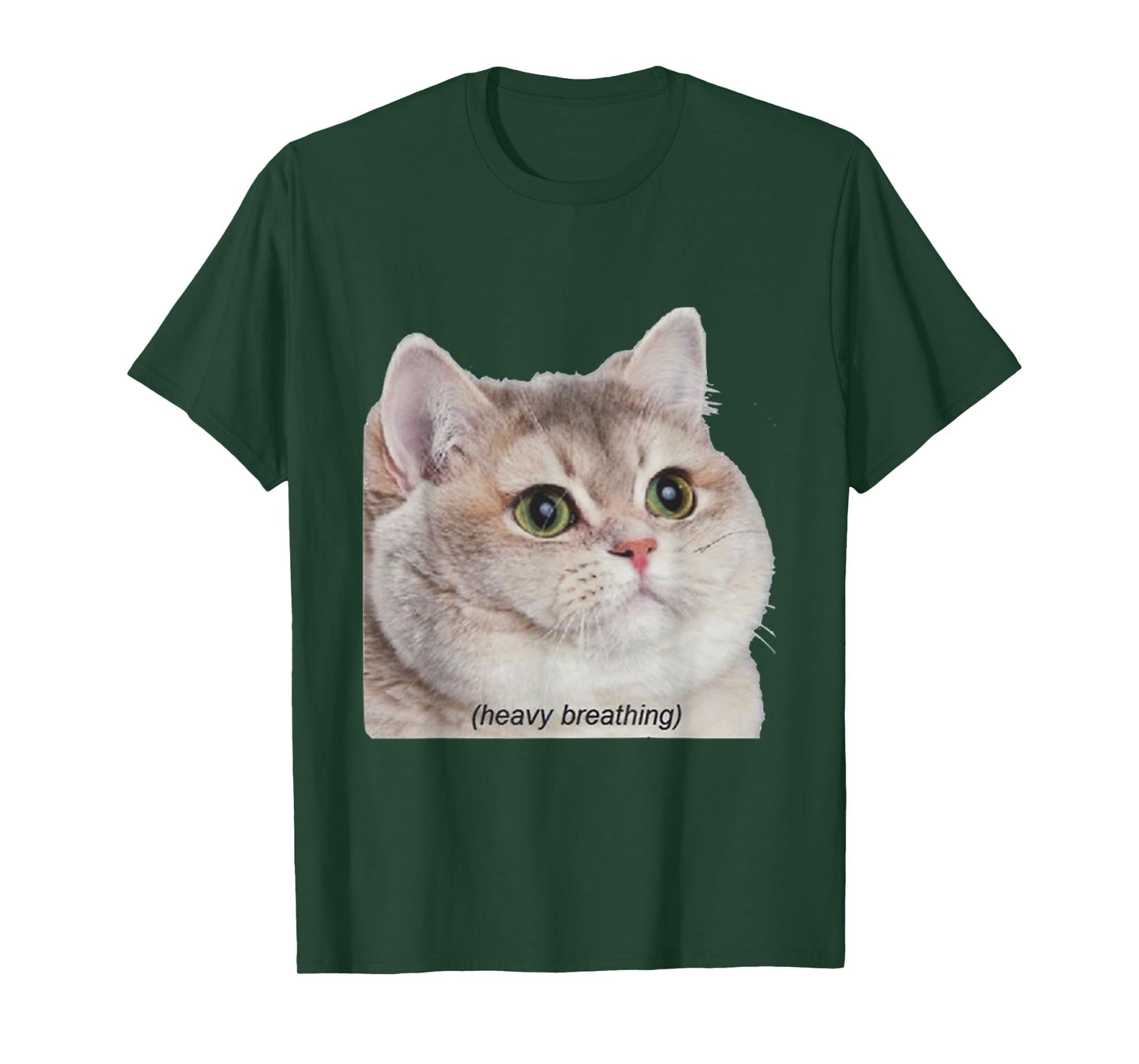 Heavy Breathing Cat Shirt T-Shirt for Men Women